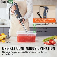 VEVOR Commercial Immersion Blender 350W Heavy Duty Hand Mixer for Soup Sauces