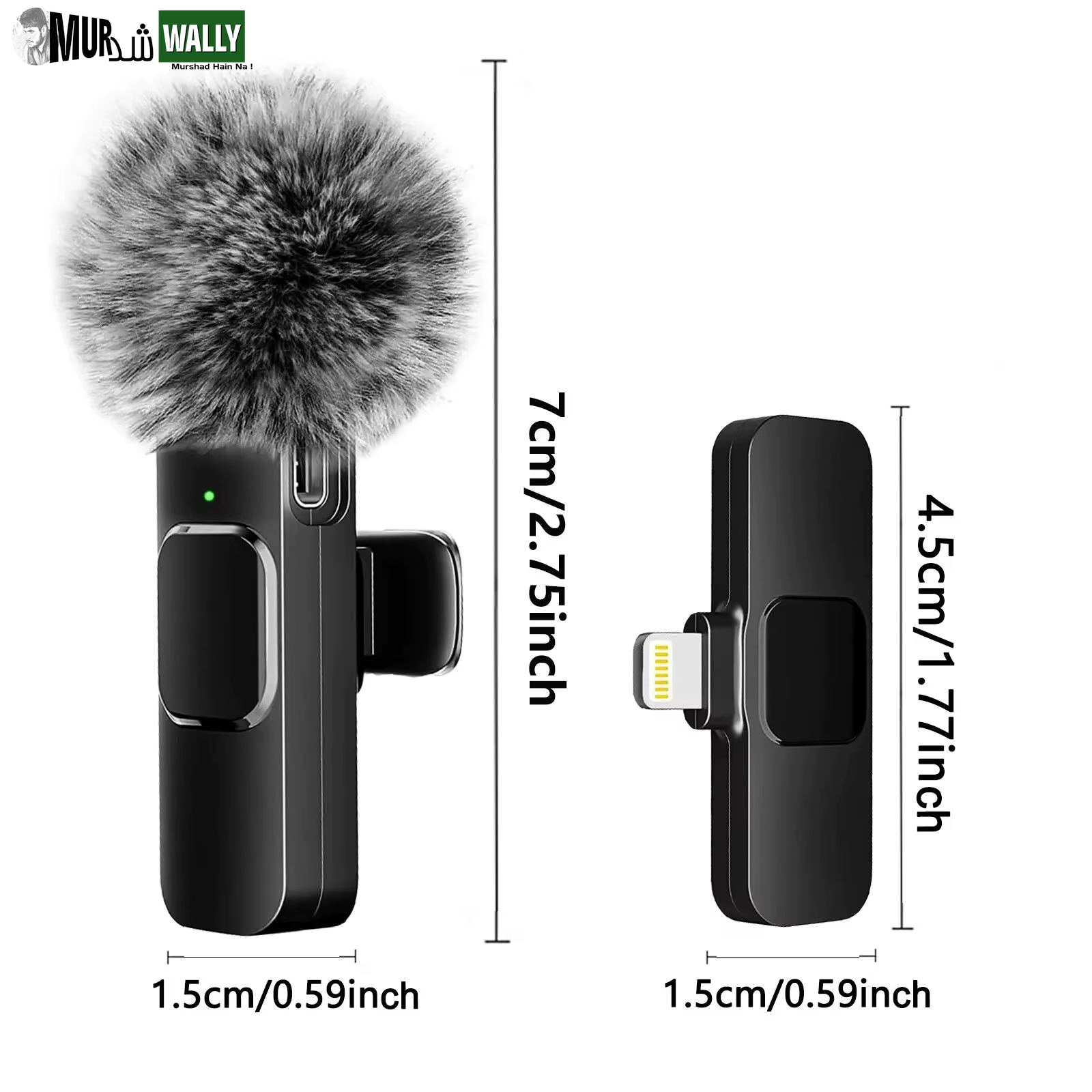 NEW Wireless Lavalier Microphone Audio Video Recording Mini Mic for Iphone Android Laptop Live Gaming Mobile Phone Microphone