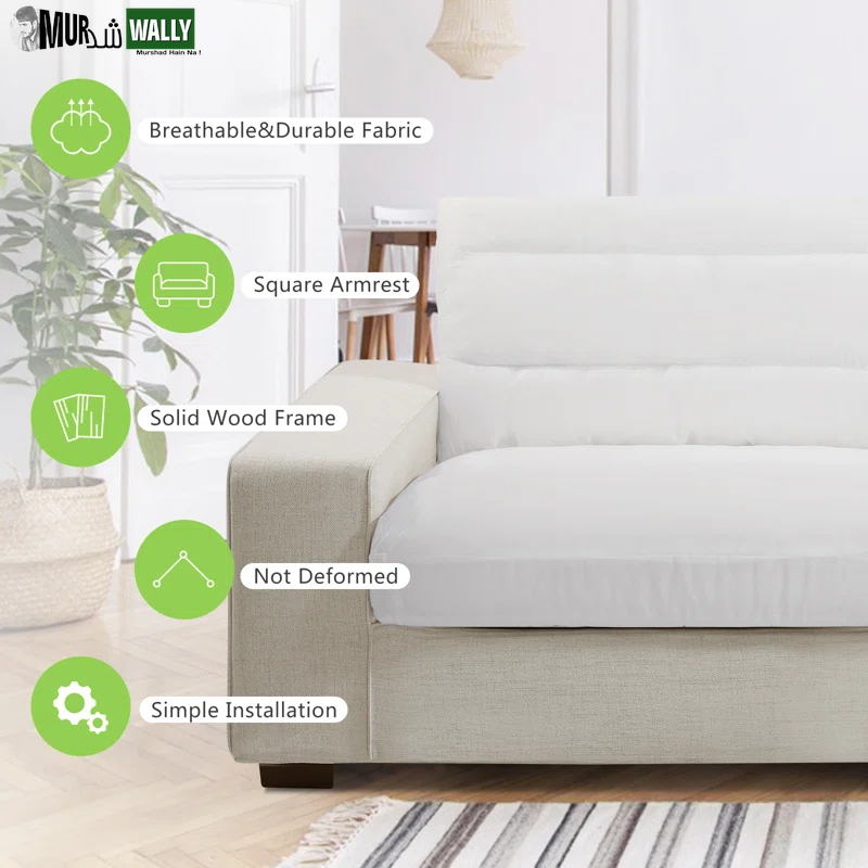 88.58" Luxury Modern Upholstered Sofa for Living Room, Couches with Solid Wood Frame