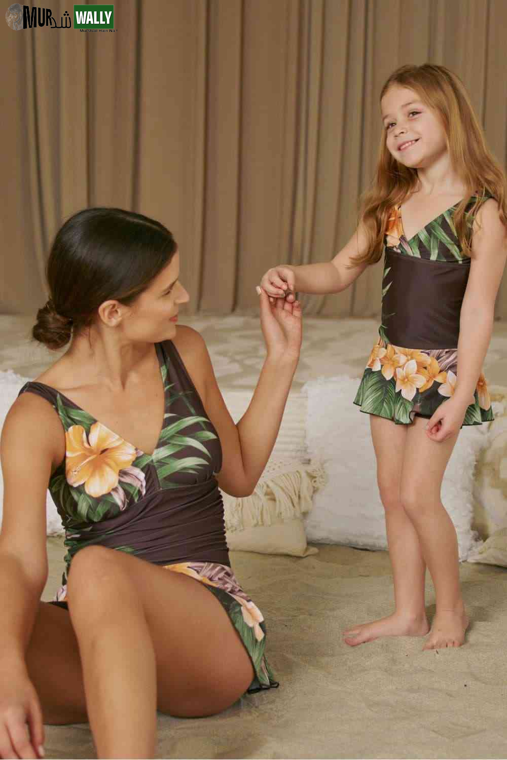 Marina West Swim Dress Aloha Brown - Full Size Clear Waters Swim Dress