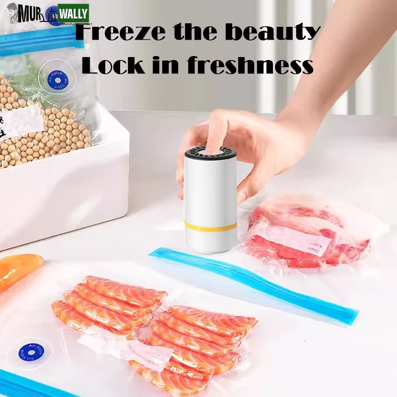 High-Quality Food Handheld Vacuum Sealer Portable & Rechargeable Vacuum Sealer (Vacuum Sealers+ 30 Reusable Vacuum Seal Bags