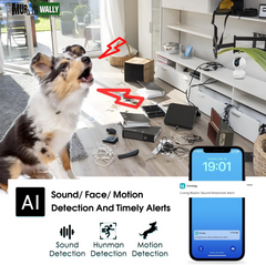 Dog Camera, 3.5K/6MP 360° Pan/Tilt 2.4G Wifi Indoor Camera for Pet/Baby/Home Security with Phone App, 2-Way Audio/Ai Human/Sound/Motion Detection, Night Vision, Support Alexa/Max 512G TF
