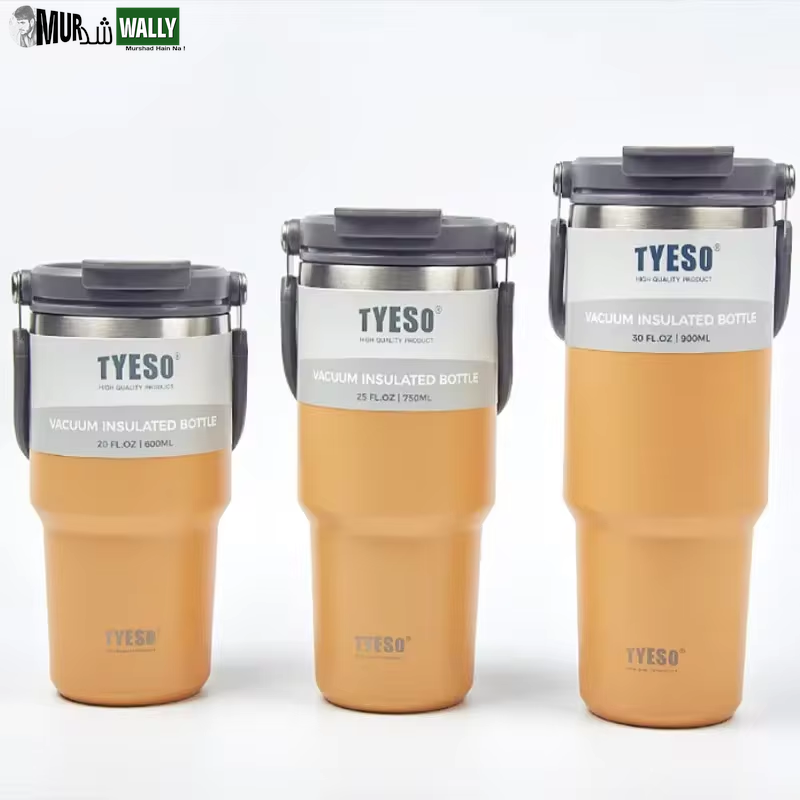 Tyeso Coffee Cup Thermos Bottle Stainless Steel Double-Layer Insulation Cold and Hot Travel Mug Vacuum Flask Car Water Bottle