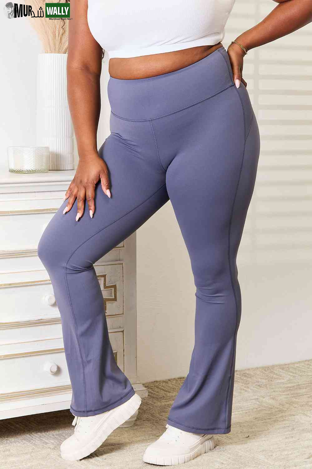 Millennia Basic Bae Wide Waistband Bootcut Sports Pants