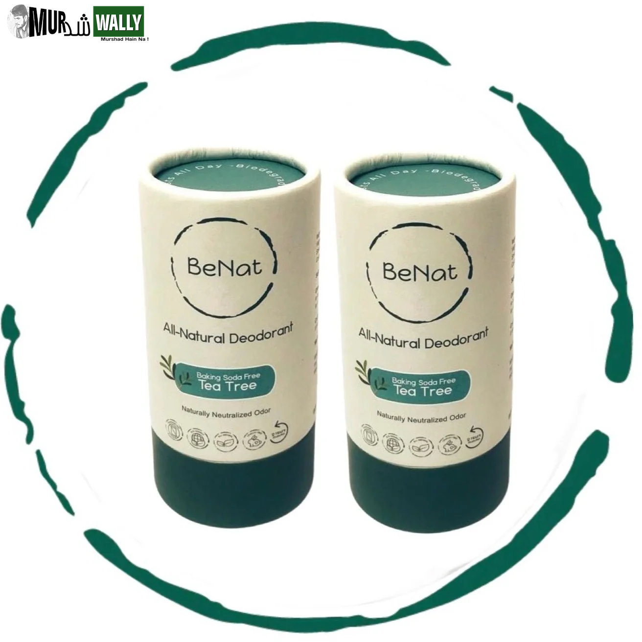 2-Pack All-Natural, Plastic-Free Deodorants