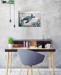 Sea Turtle Bathroom Wall Decor Green Pictures Artwork Painting Ocean Decor"16X24" Canvas Prints Nautical Bathroom Art Pictures Canvas Wall Art Decor Canvas Framed Prints Bedroom Ready to Hang