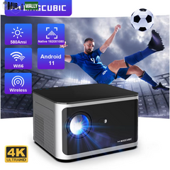 Magcubic Android 11 4K Smart Projector 580ANSI 1920*1080P Full HD Wifi6 BT5.0 Allwinner H713 Voice Control Home Cinema Theater