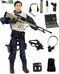 Police Force Sniper 12" Inch Action Figure Play Set with Accessories.,Multicolor