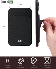 Phone Wallet Card Holder for Phone Case Sleeves Stick on Wallet for Cell Phone Card Holder Durable Adhesive Sticker ID Credit Card Holder for Back of Phone (Black + Mint)
