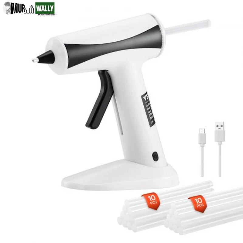 Cordless Hot Glue Gun Hot Melt Glue Gun with 20Pcs Sticks Rechargeable Battery