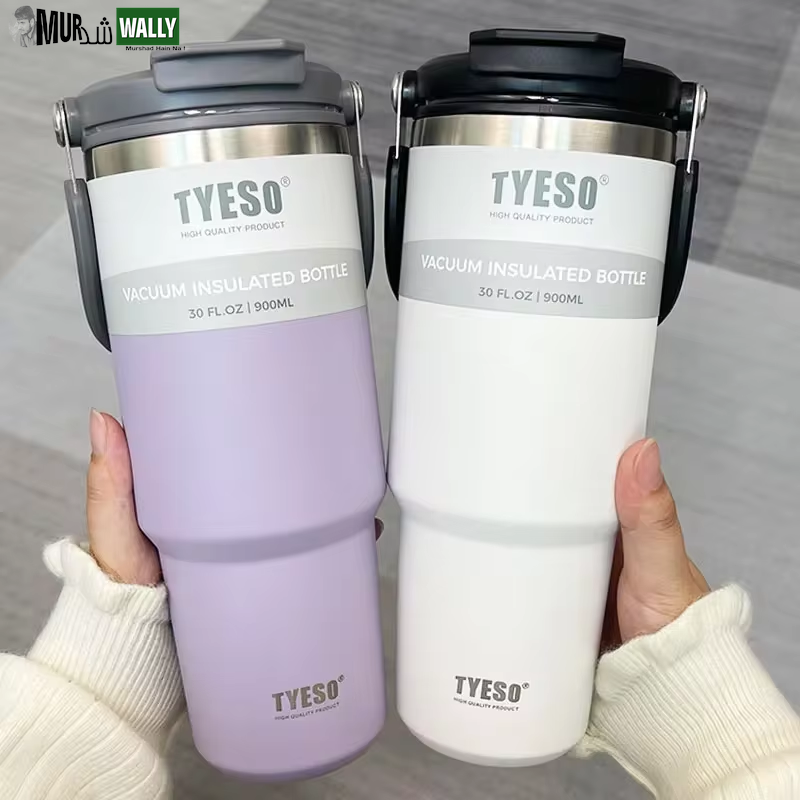 Tyeso Coffee Cup Thermos Bottle Stainless Steel Double-Layer Insulation Cold and Hot Travel Mug Vacuum Flask Car Water Bottle