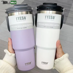 Tyeso Coffee Cup Thermos Bottle Stainless Steel Double-Layer Insulation Cold and Hot Travel Mug Vacuum Flask Car Water Bottle