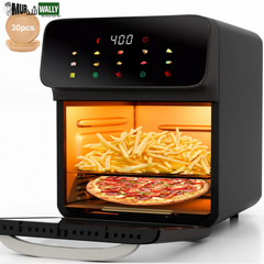 Air Fryer 12QT Convection Oven with 10-In-1 Multi Function, Visible Window and Touchscreen, Black