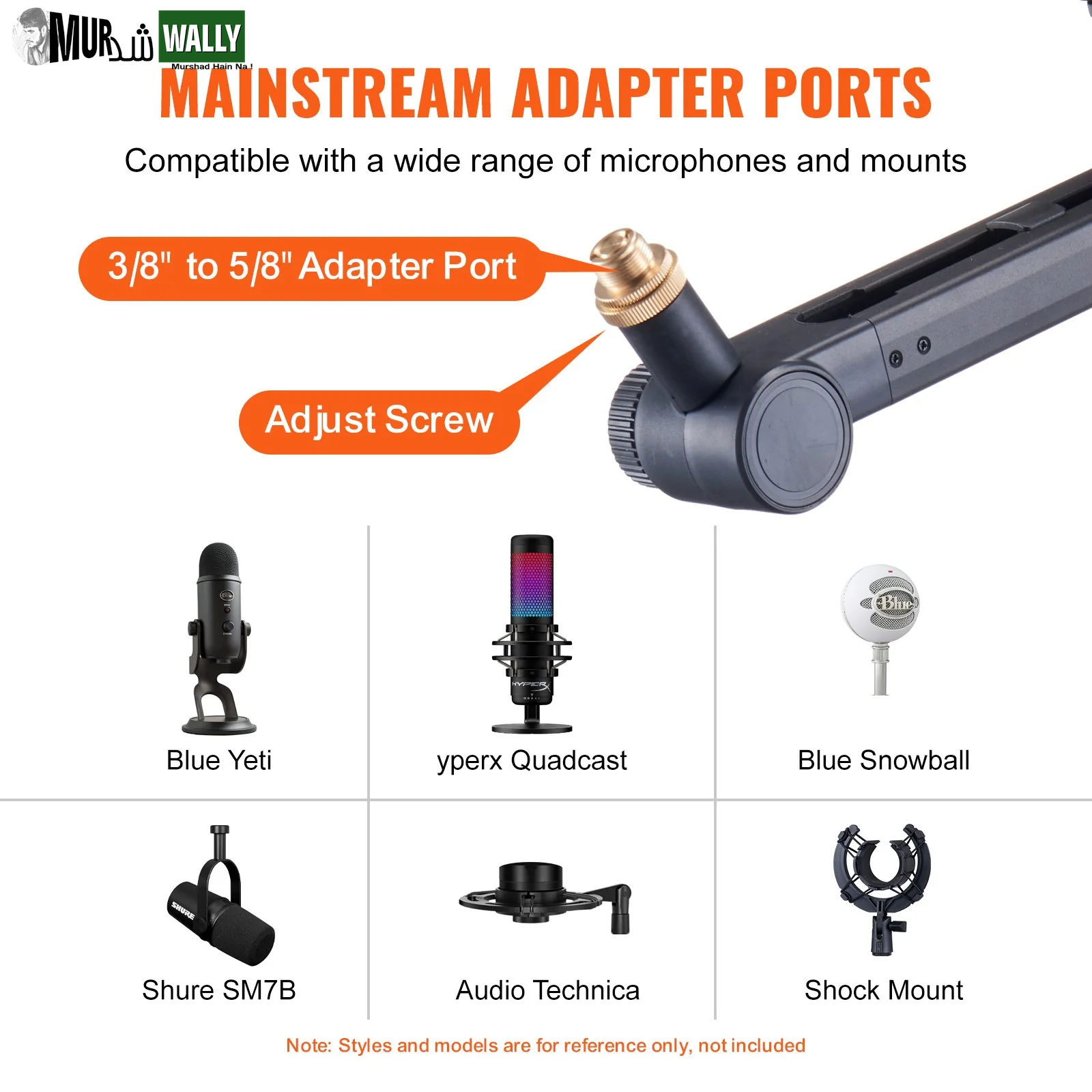 VEVOR Microphone Boom Arm with Desk Mount, 360¡Ã Rotatable, Adjustable Mic Stand with 3/8 to 5/8 Adapter Port Headset Hook, for Blue Yeti Hyperx Quadcast Blue Snowball Shure SM7B Audio Technica