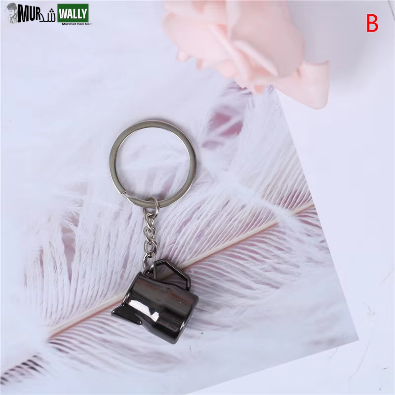 1PCS Creative Coffee Keychain Portable Coffee Machine Pitcher Keyring Coffee Handle Keyring Portable Coffeeware Accessories Gift