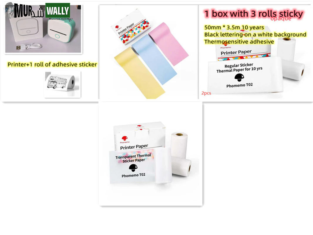 Portable Mini Thermal Label Printer Home Photo Printer Student Wrong Question Printer Bluetooth Mini Label Printer Price Tag