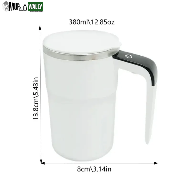 Mini Electric Coffee Self Mixing Mug Waterproof Food Safe Coffee Mug USB Rechargeable Automatic Magnetic Cup for Tea 380ML