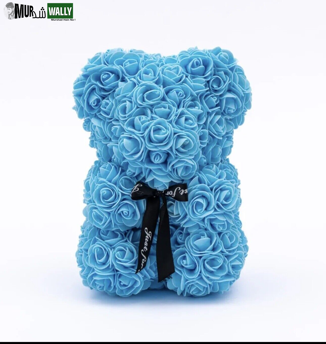 HOT Valentines Day Gift 25Cm Red Rose Teddy Bear Rose Flower Artificial Decorati