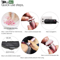 60 Pieces Replacement Sandpaper Disk Sanding Paper Accessory for Electric Foot Callus Remover Tool Pedicure Foot File 60Pcs/Box