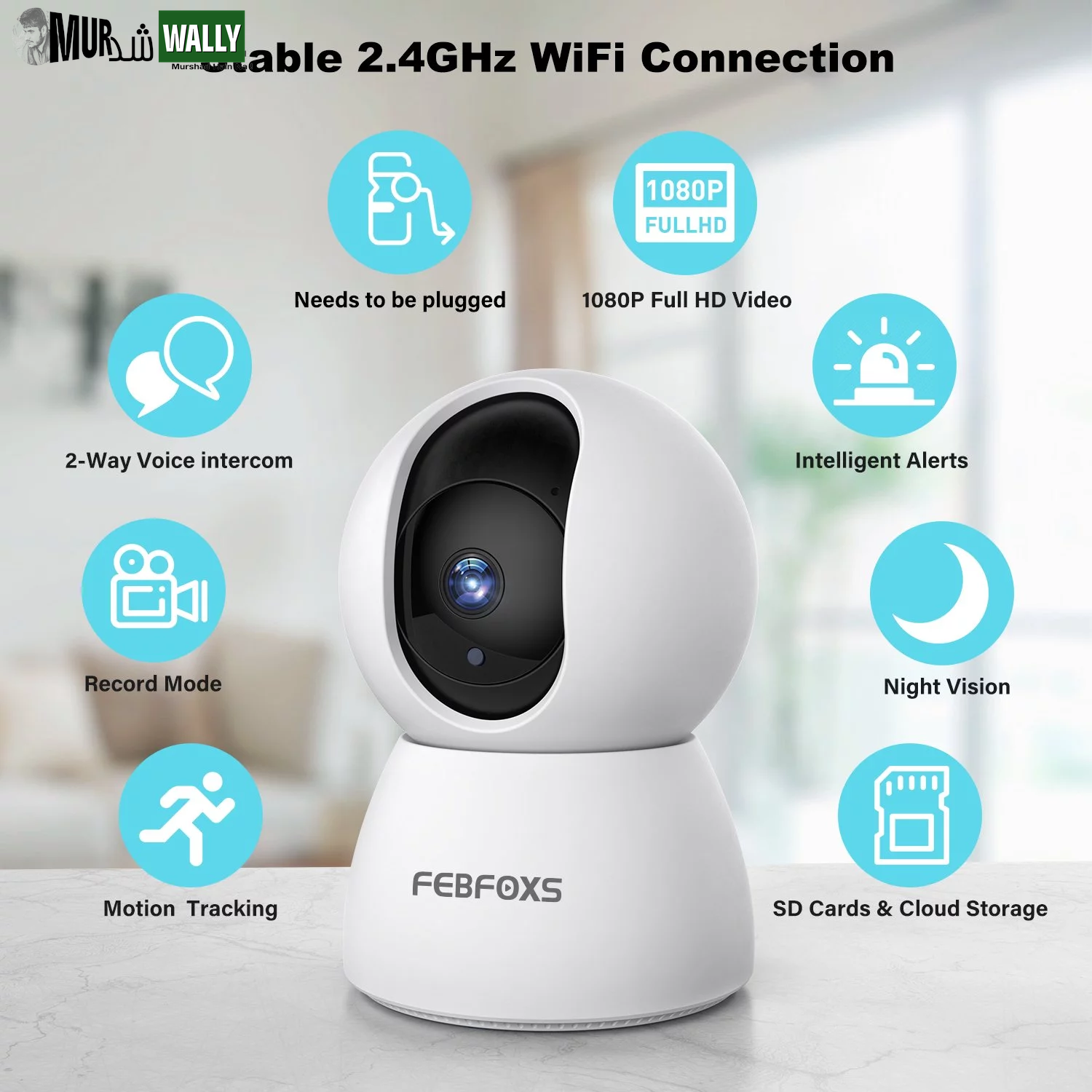 2K Baby Monitor Indoor Security Camera for Home Security