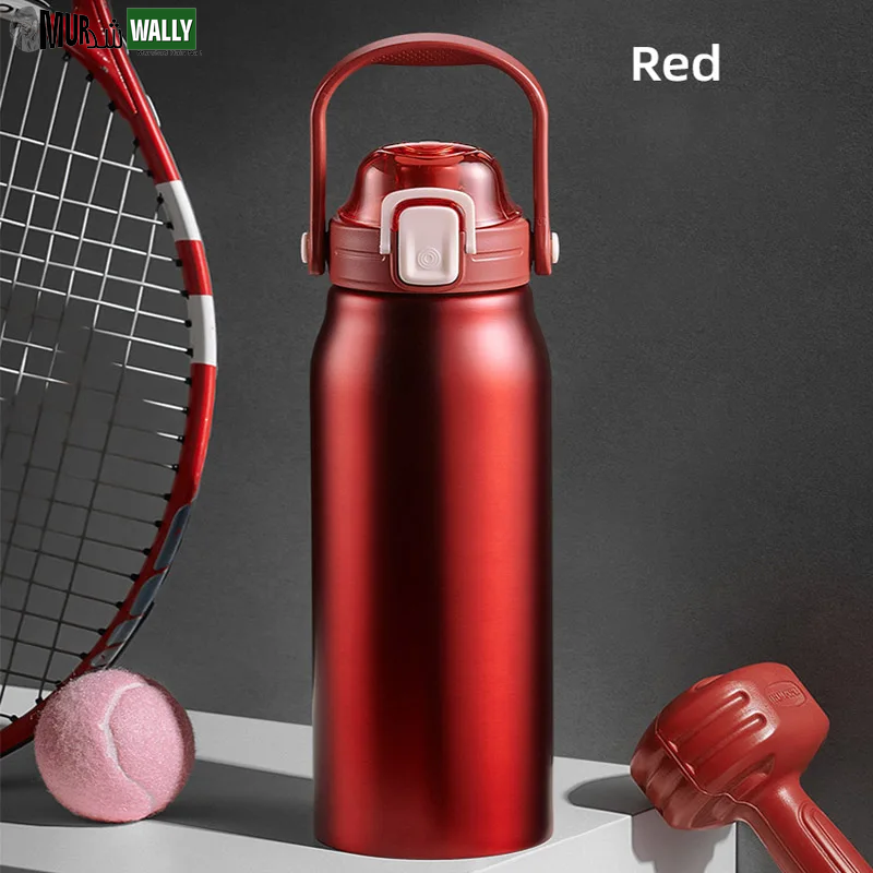 2L Tumbler Thermo Bottle Large Capacity with Straw Stainless Steel Thermal Water Bottle Cold and Hot Thermo Cup Vacuum Flask Gym