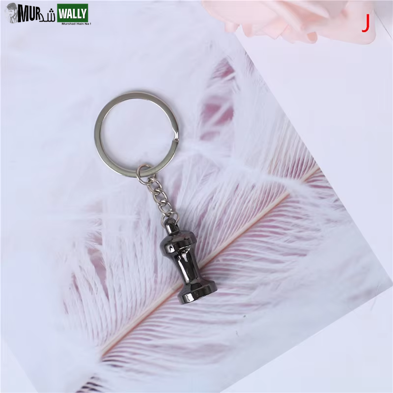 1PCS Creative Coffee Keychain Portable Coffee Machine Pitcher Keyring Coffee Handle Keyring Portable Coffeeware Accessories Gift