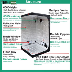 BEYLSION 600D Grow Room Box Grow Tent Grow Tents Mental Pole for Growing Home Greenhouse Tent Growing Mini Greenhouse Seedlings