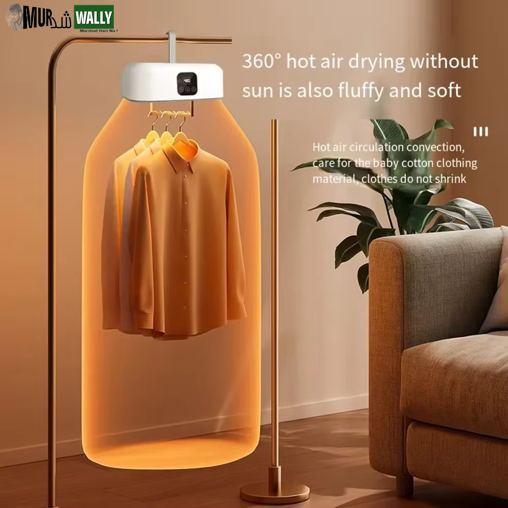 Foldable Clothes Dryer Home Adult Baby Smart Dryer Dormitory Travel Portable Remote Control Dryer