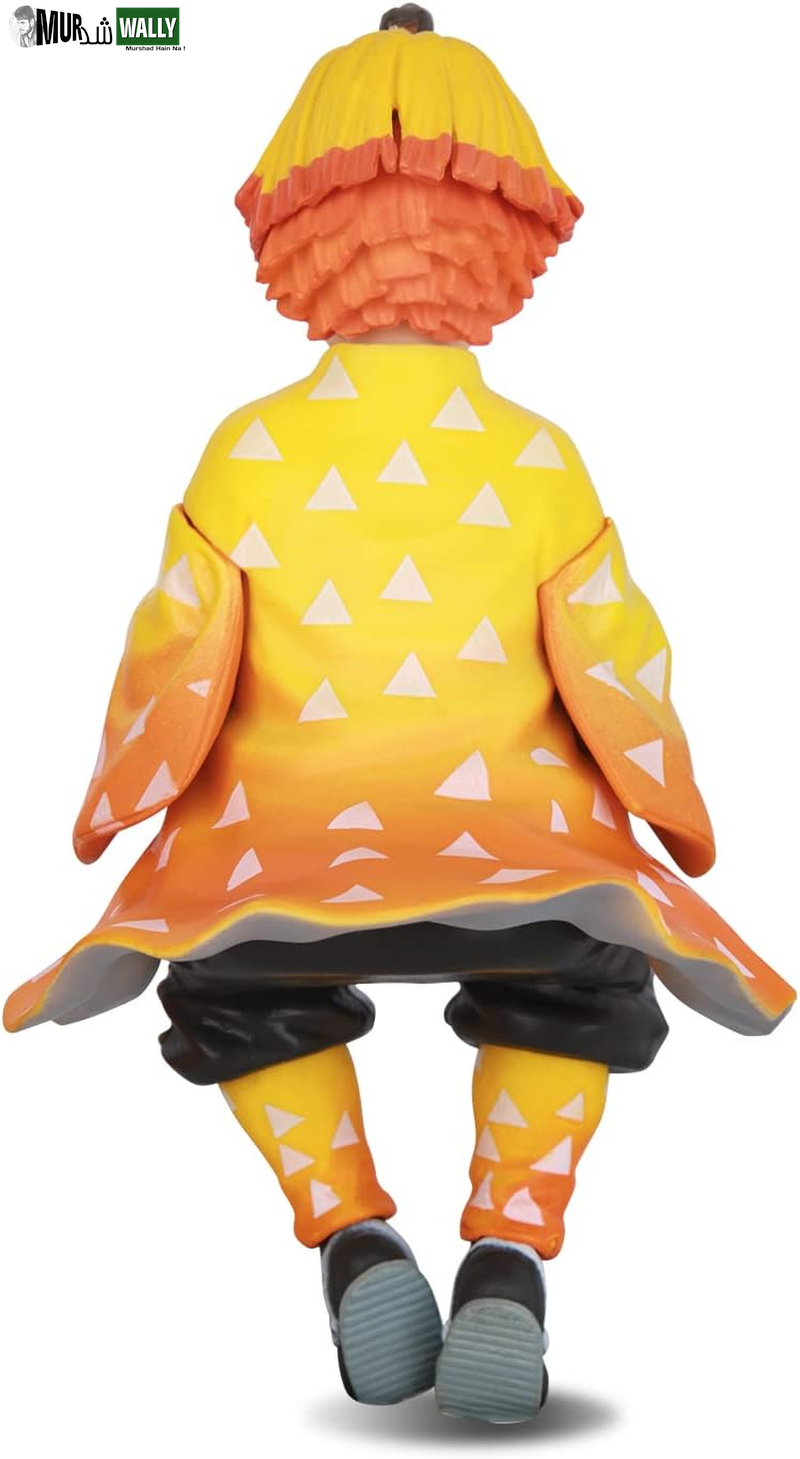 Anime Action Figure Statues Kamado Tanjirou Character Figure Model Toy Display Ornaments Gift Collection for Kids Fans (Agatsuma Zenitsu)