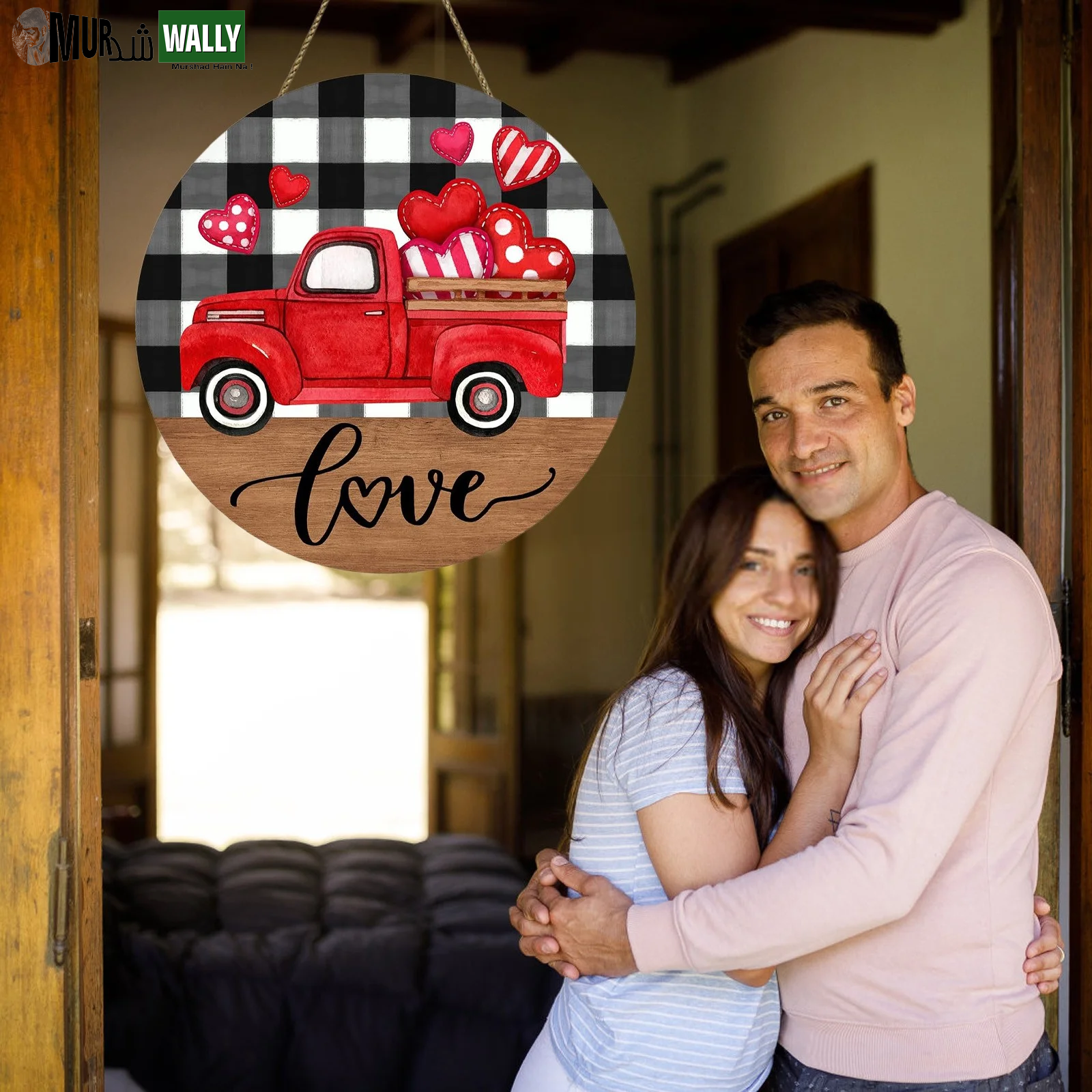 16 Inch Valentine'S Day Sign Luminous Love Heart Shape Wreath Garland with Lights Home Decorations Red Valentines Day Gifts