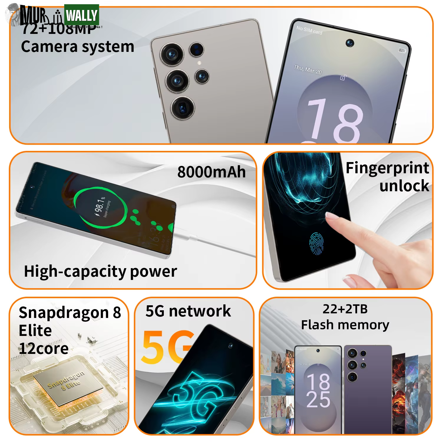 S25 Ultra Smartphone Original 7.3 Inch Celulares Android Moblie Phones Unlocked 5G Dual Sim Global Version Cellphones S24 Ultra