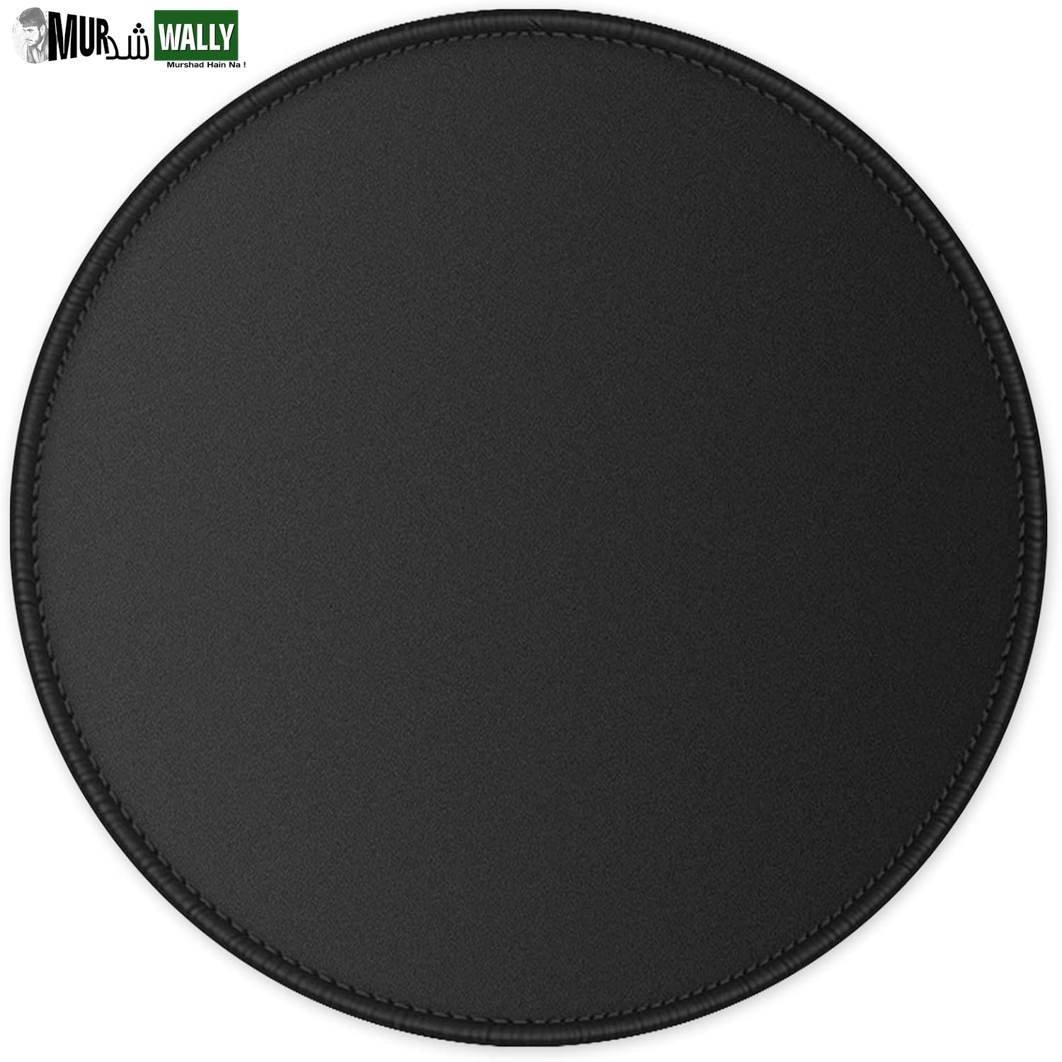 ITNRSIIET round Mouse Pad with Stitched Edge Premium-Textured Waterproof Non-Slip Rubber Base Desktop Protection Mat Diameter 8.7 Inches, Art Style Pattern