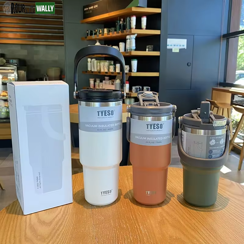 Tyeso Coffee Cup Thermos Bottle Stainless Steel Double-Layer Insulation Cold and Hot Travel Mug Vacuum Flask Car Water Bottle