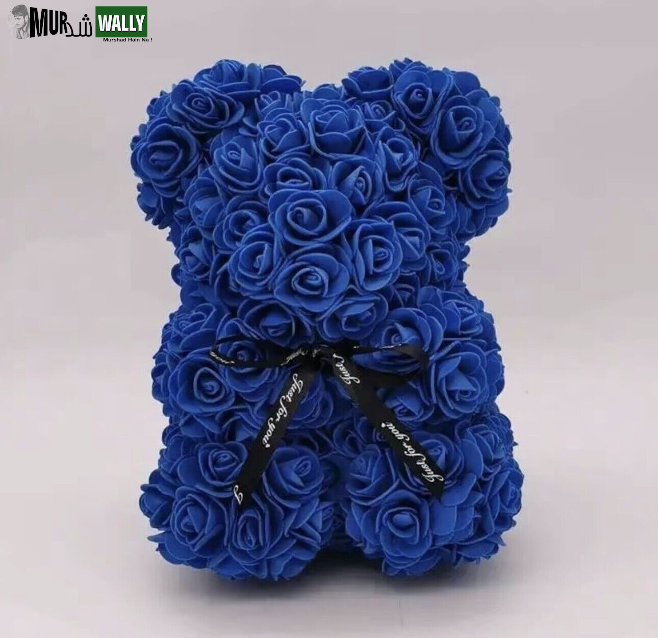 HOT Valentines Day Gift 25Cm Red Rose Teddy Bear Rose Flower Artificial Decorati