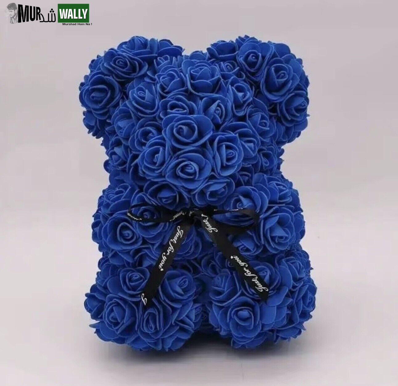 HOT Valentines Day Gift 25Cm Red Rose Teddy Bear Rose Flower Artificial Decorati