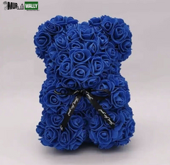 HOT Valentines Day Gift 25Cm Red Rose Teddy Bear Rose Flower Artificial Decorati