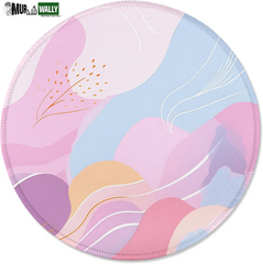 ITNRSIIET round Mouse Pad with Stitched Edge Premium-Textured Waterproof Non-Slip Rubber Base Desktop Protection Mat Diameter 8.7 Inches, Art Style Pattern