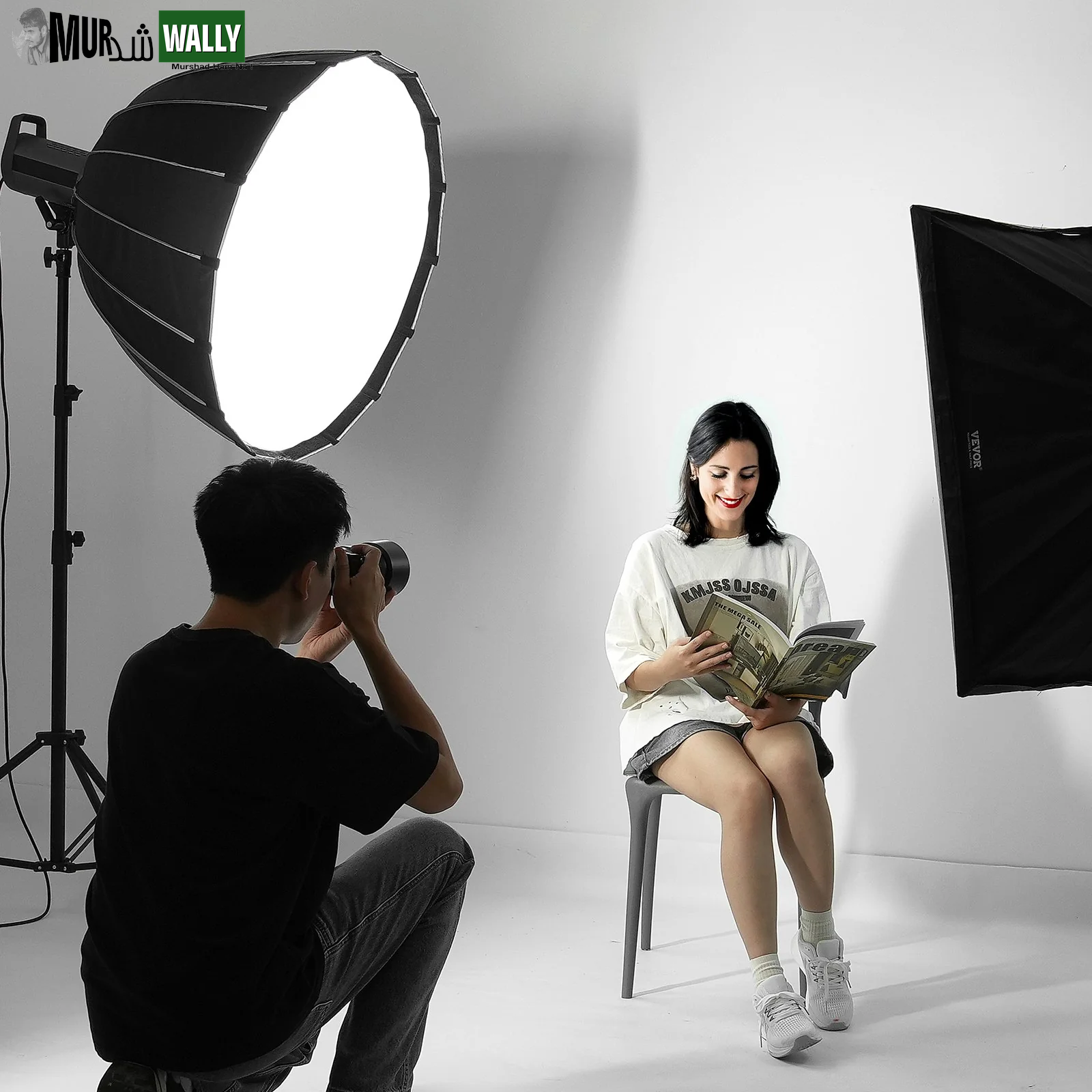 VEVOR Parabolic Softbox 33 in Quick Release & Quick Fold & Portable