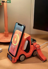 4 in 1 Forklift Fast Wireless Charging Station Dock for Iphone, Airpods & Apple Watch