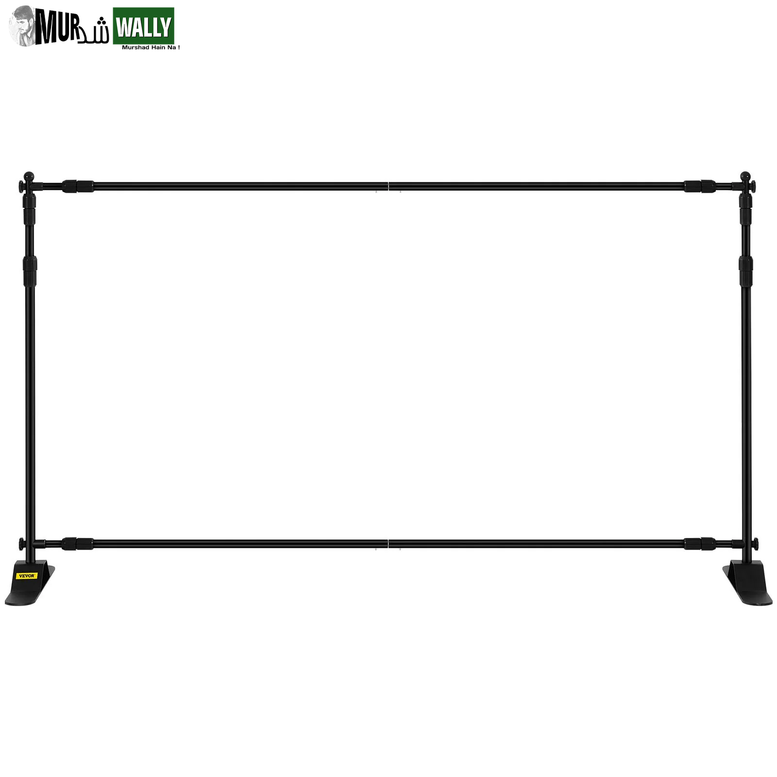 VEVOR Telescopic Backdrop Banner Stand 8' X 8' Banner Stand Adjustable Step and Repeat Backdrop Banner Stand Retractable Banner Stand with Carrying Bag (8 Ft)