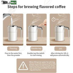 Mini Electric Coffee Self Mixing Mug Waterproof Food Safe Coffee Mug USB Rechargeable Automatic Magnetic Cup for Tea 380ML