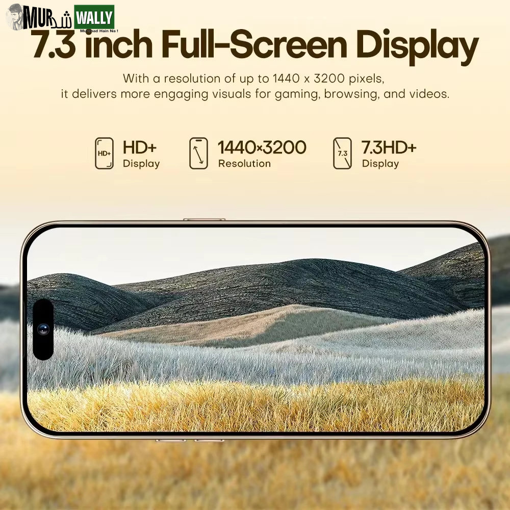 2025 Original 16G+1TB Smartphone 7.3 in Case for I16 Promax Full Screen 4G 5G Cell Phone 8000Mah Mobile Phones Global Version