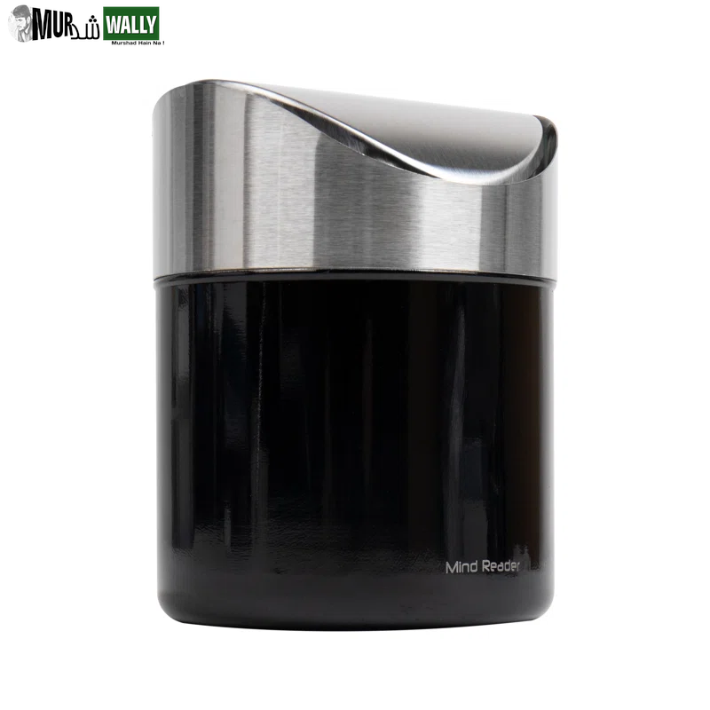 Mind Reader Mini Countertop Trash Can, 1.5L (0.40 Gal), Waste Paper Basket, Office, 4.75"L X 4.75"W X 6.25"H, 2-Pack