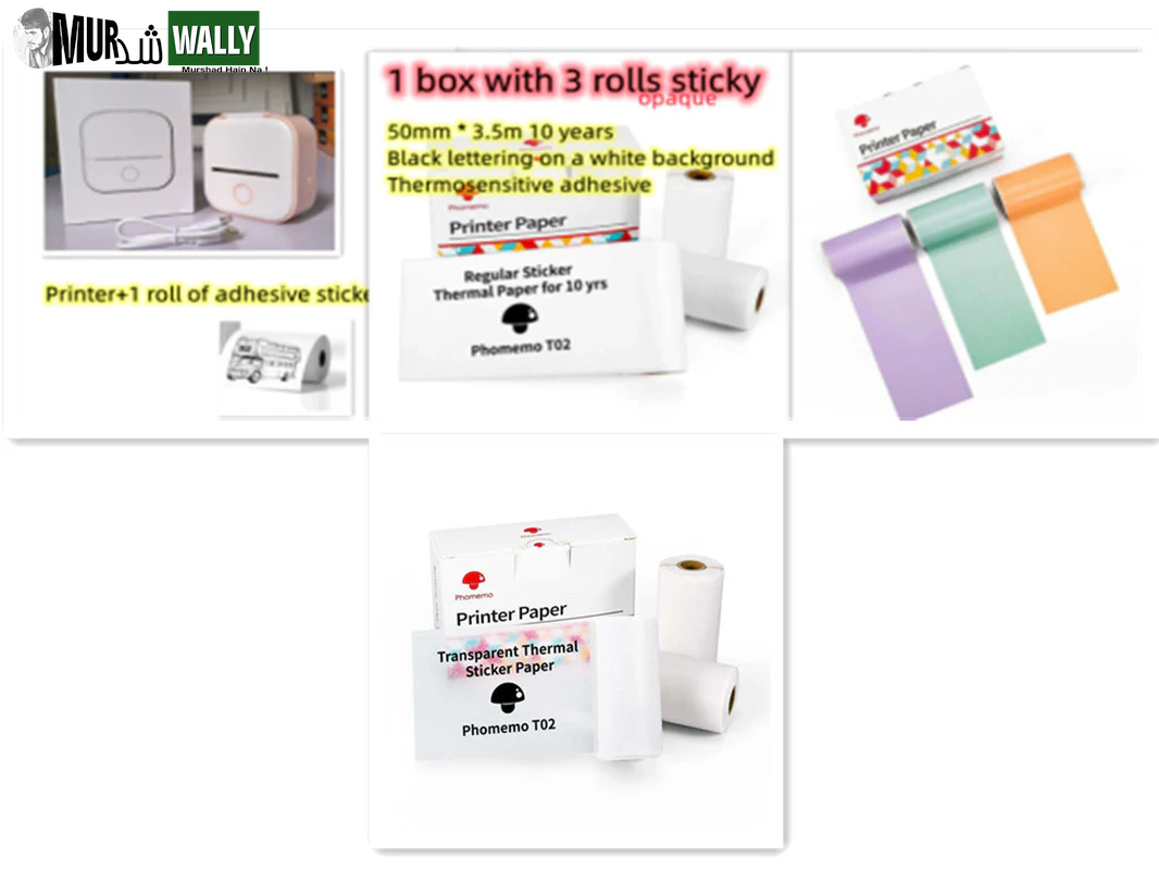 Portable Mini Thermal Label Printer Home Photo Printer Student Wrong Question Printer Bluetooth Mini Label Printer Price Tag