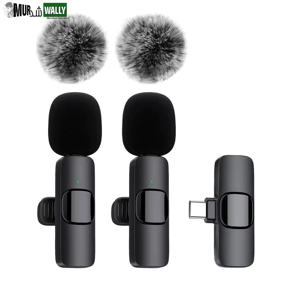 NEW Wireless Lavalier Microphone Audio Video Recording Mini Mic for Iphone Android Laptop Live Gaming Mobile Phone Microphone